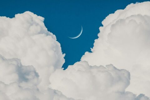 moon view from clouds