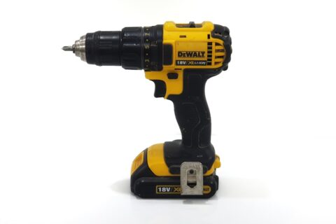 black and yellow DEWALT cordless drill