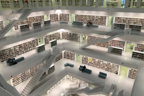 photo of 5-story library building